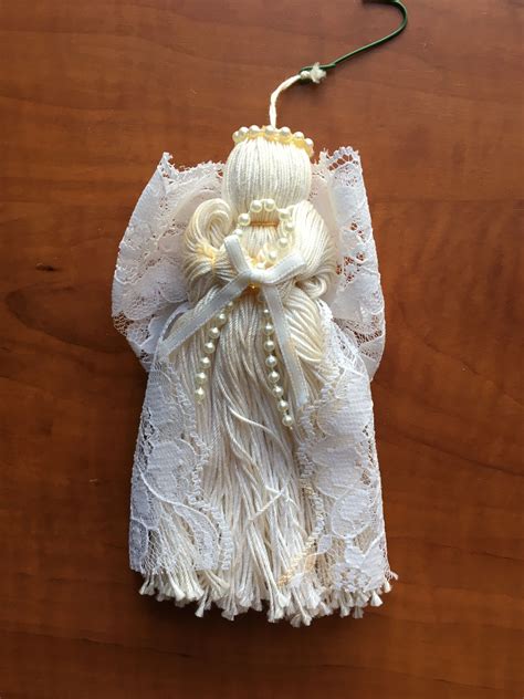 1992 Crochet Thread Angel Christmas Ornament Copied From One