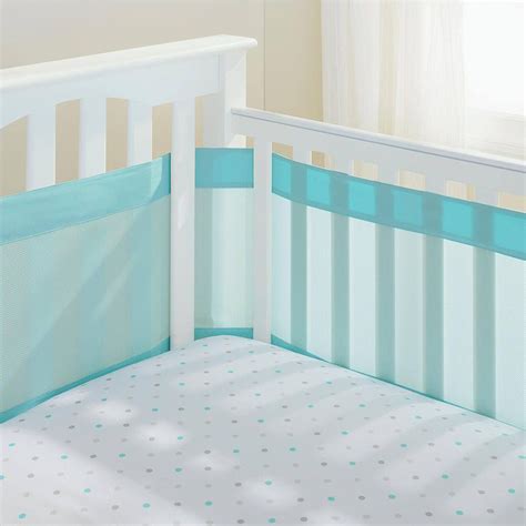 With many safety standards and features to keep in mind, moms and dads want the best baby crib to help their bundle. BreathableBaby Breathable Safety Crib Bedding Set- Aqua ...