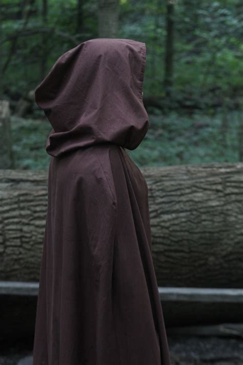 Dark Brown Hooded Cloak Adult Size Hooded Cloak Cloak Hoods