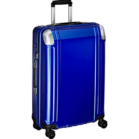 Zero Halliburton Geo Polycarbonate 26″ 4 Wheel Spinner Travel Case Blue