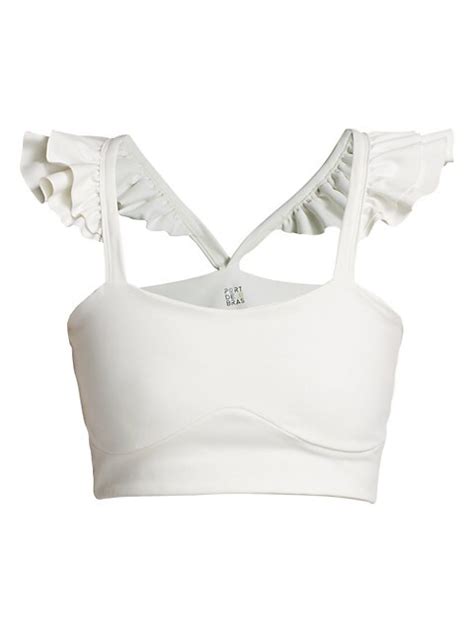 Shop Port De Bras Ruffle Crop Top Saks Fifth Avenue