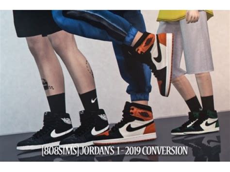 Conversion 8o8sims Jordans 1 By Rexryuko Sims 4 Cc Shoes Sims 4