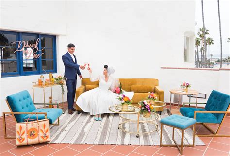 Mid Century Modern Wedding Inspiration With Tropical Retro Vibes Love