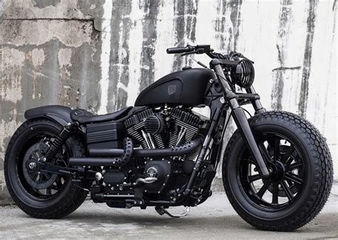 All parts are hand polished before coating process to ensure a glass. The Most Dark Matte Custom Harley, Dyna Guerilla