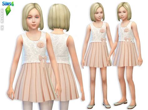 Lillkas Beige Summer Dress Sims 4 Cc Kids Clothing Sims 4 Clothing