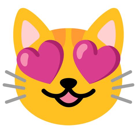 😻 Lachende Katze Mit Herzen Als Augen Emoji Katze Mit Herzaugen Emoji