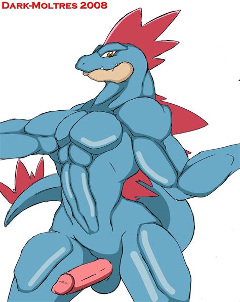 Rule 34 Anthro Blue Skin Color Dark Moltres Feraligatr Male Male Only