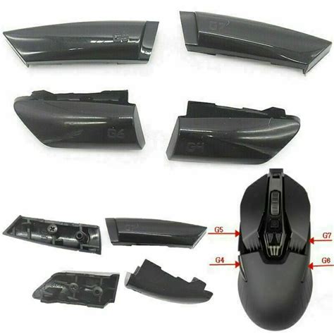 For Logitech G900 G903 Wireless Mouse 4pcs Replace Side Buttons G4 G5