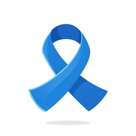 Premium Vector Blue Color Ribbon International Symbol Of Colon Cancer