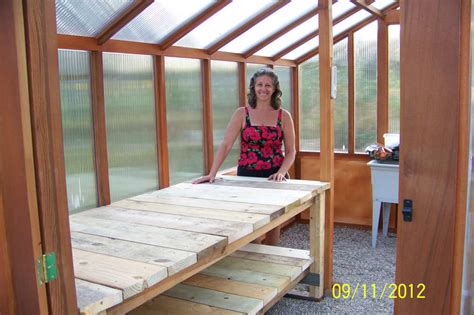 The authors sealed the plywood walls. Ana White | Heavy Bench for New Greenhouse - Modified ...