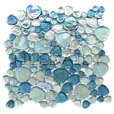 Iridescent Pebble Glass Mosaic Mosaic Glass Mosaic Tile Mix Glass