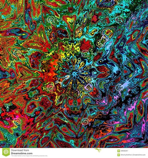 Chaotic Colorful Abstract Illustration Raw Dried Dirt