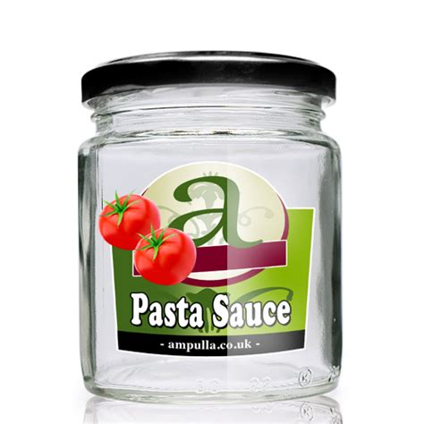 250ml Clear Glass Pasta Sauce Jar With Lid Ampulla Ltd