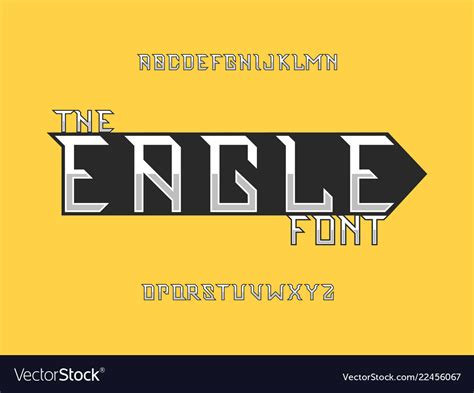 Eagle Font Alphabet Royalty Free Vector Image Vectorstock