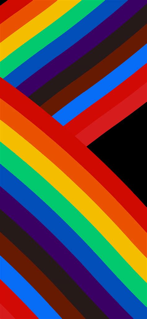 Download Rainbow Dark Hues Ios 16 Wallpaper