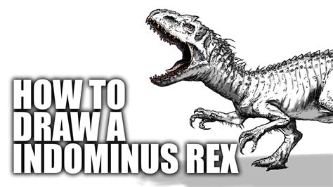 How To Draw A Indominus Rex Como Dibujar Un Indominus Rex Tutorial