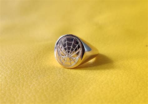 Spiderman Silver Ring Spiderman Ring Silver Personalized Ring T For