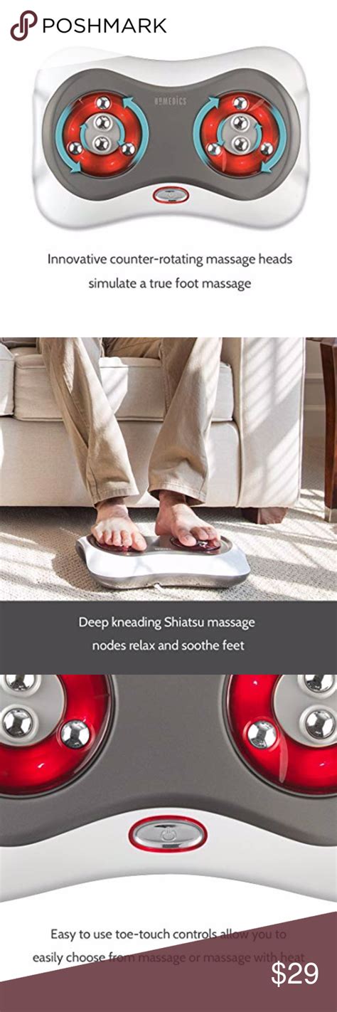 Homedics Shiatsu Deluxe Foot Massager With Heat Foot Massage Shiatsu Massager
