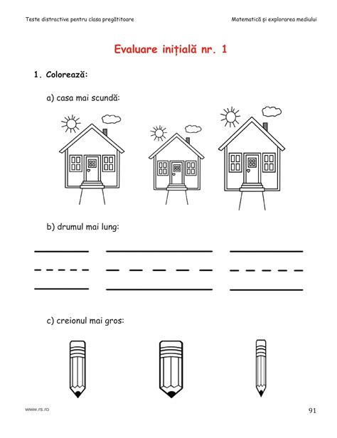 Fise Clasa 0 La Comunicare Si Matematica Exercitii Colorate Si