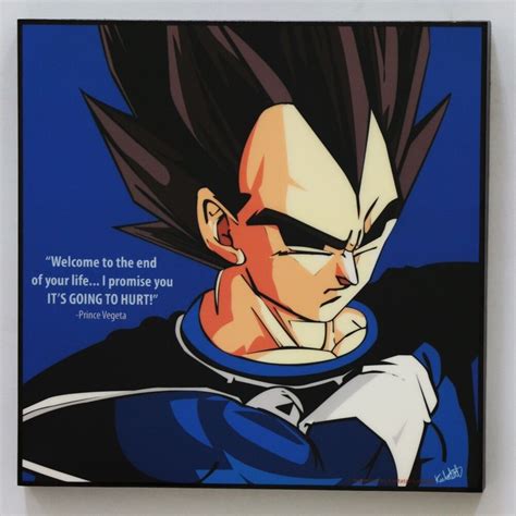 Vegeta is one of dragon ball's most complicated characters. Vegeta Dragon ball z canvas quotes wall decals photo ...