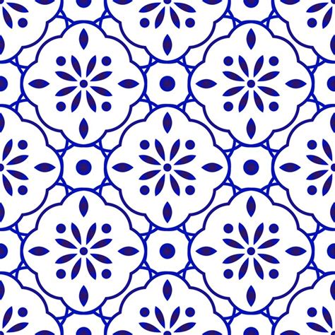 Premium Vector Floral Tile Pattern