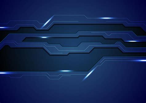 Abstract Dark Blue Tech Concept Background Download Free Vectors