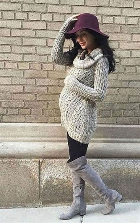 30 Lovely Fall Maternity Outfits Ideas Dresscodee Fall Maternity