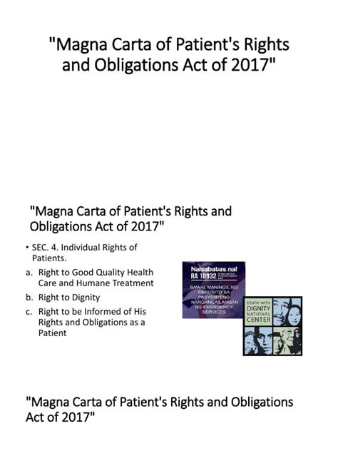 Magna Carta Of Patients Rights And Obligations Pdf Health Care