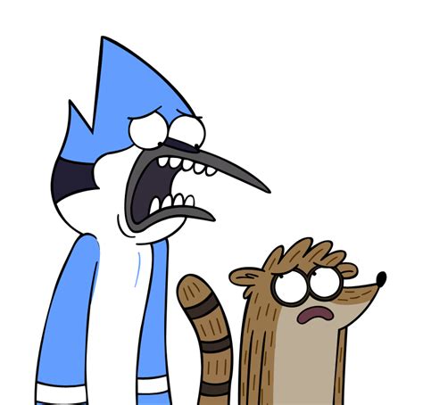 Regular Show Modecai And Rigby Shocked Vector By 100latino On Deviantart