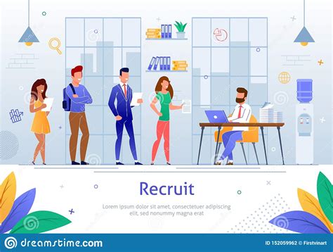 We are looking for a seasoned and diligent hiring manager to oversee the expansion of our team. HR Manager Hiring Personnel Flat Vector Poster Stock Vector - Illustration of people, manager ...