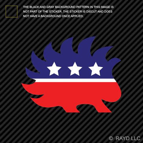 Libertarian Porcupine Sticker Die Cut Decal Self Adhesive Vinyl Liberty