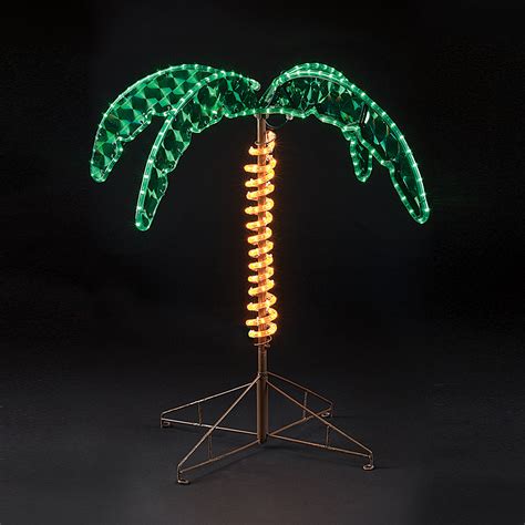 30 Inch Lighted Palm Tree Made W Rope Lights
