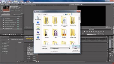 Adobe premiere pro menawarkan berbagai efek yang lebih dibandingkan dengan software video editing lainnya. Importing videos into Adobe Premiere Pro CS4 - YouTube