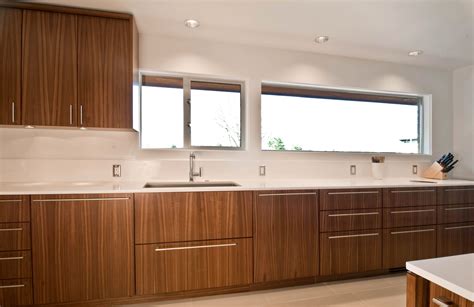 Contemporary Modern Walnut Kitchen Cabinets Home Decor Ideas