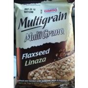 Bimbo Multigrano Multigrain Flaxseed Bar Calories Nutrition Analysis
