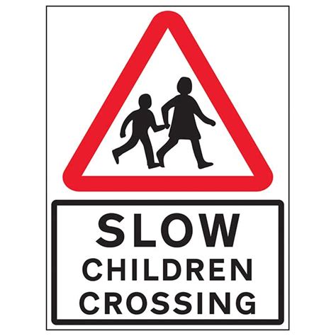 Slow Children Crossing Traffic And Parking Signs Reflective Traffic