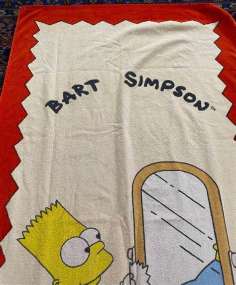 Vintage 1997 Bart Simpson Mooning Mirror Beach Towel Etsy