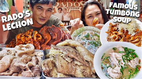 Filipino Street Food The Famous Tumbong Soup Rado’s Lechon By Just Lafam Youtube