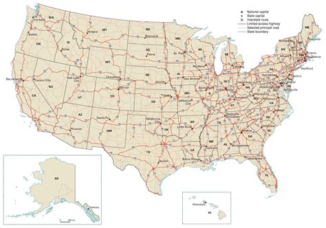 Usa map by googlemaps engine: US Road Map: Interstate Highways in the United States - GIS Geography