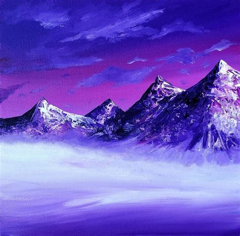 Purple Mountains Painting By Michelle Lyden Pixels