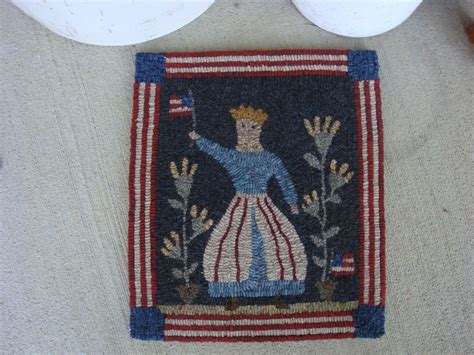 American Independence Hand Hooked Rugs Thread And Yarn Lady Liberty
