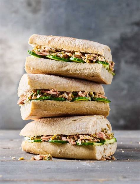 A baguette (proneng|bəˈɡɛt) is a variety of bread distinguishable by its length, very crispy crust, and slits cut into it to enable proper expansion. The new tuna baguette recipe | Sainsbury's Magazine