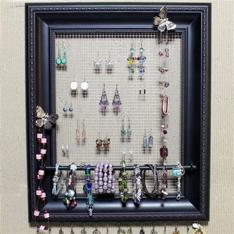 Jewelry Organizer Display Holder Picture Frame By Hedcraftfineart