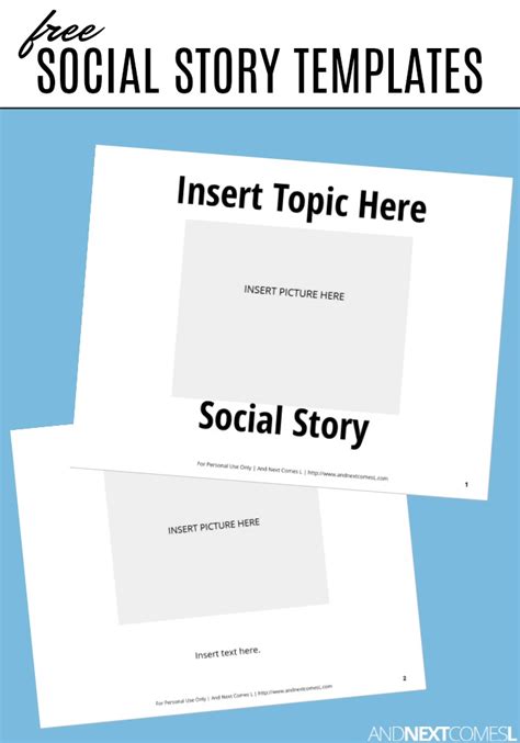 Editable Free Printable Social Story Template