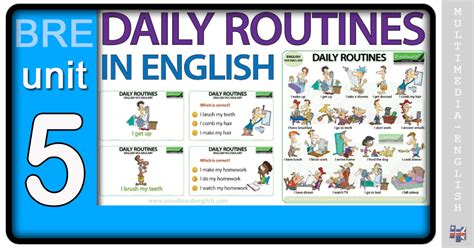 Daily Routines In English Vocabulary And Practice Woodward English