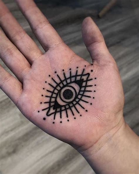 Hand Is One Of The Best Places For Evil Eye Tattoo