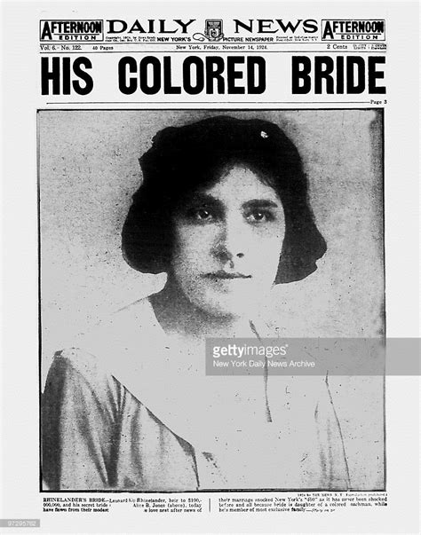 Daily News Front Page November 14 1924 Headline His Colored Bride