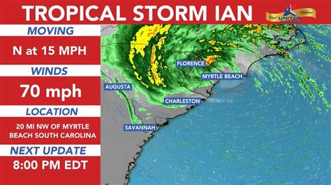 First Alert Ian Downgraded To A Tropical Storm Continues To Lash Carolinas With Rain Wind