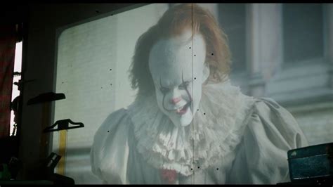 It 2017 Full Scene Pennywise Comes Out Of The Wall Projection