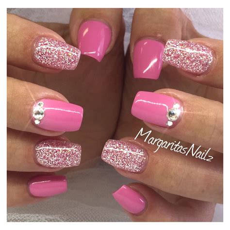 Pink Diamond Margaritasnailz Pink Acrylic Nails Acrylic Nails